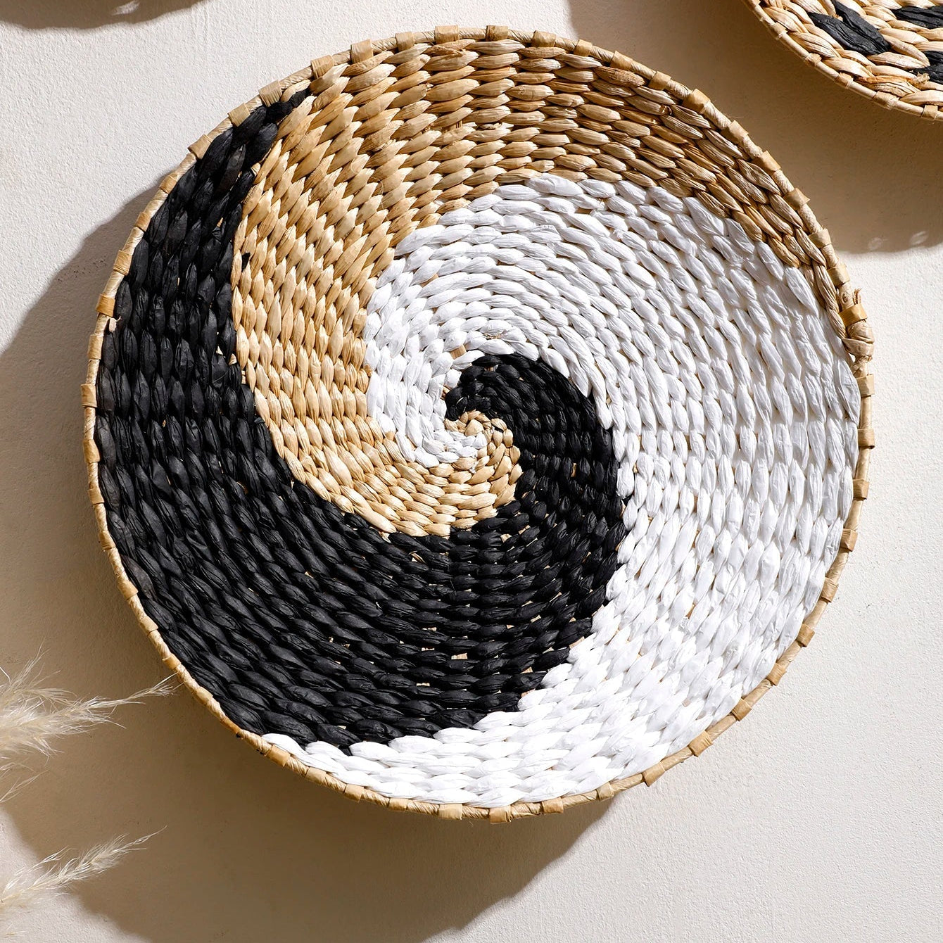 Handwoven Seagrass Wall Art Set | Bohemian Wicker Wall Decor | Natural Texture